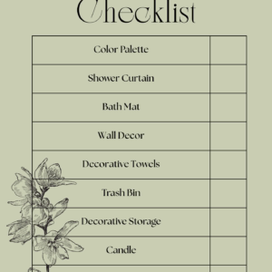 Bathroom Decor Checklist
