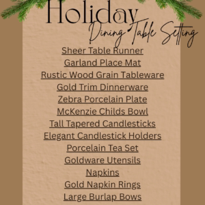 Holiday table setting